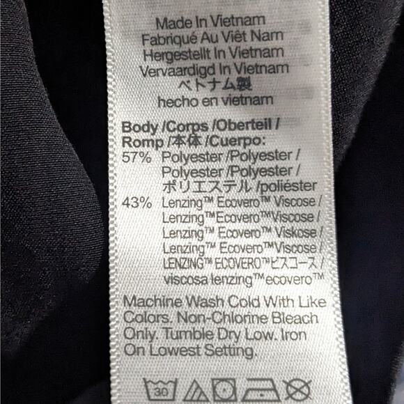 NWT Madewell Satin Darted Button-Up Shirt True Black Women's Size 14 #NN947 - Picture 12 of 13